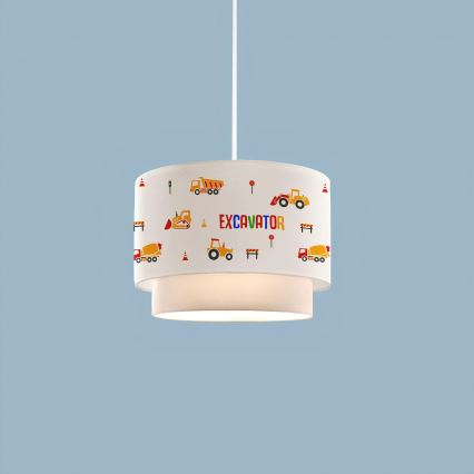 Lampadario per bambini CANDY 1xE27/40W/230V bianco/arancione