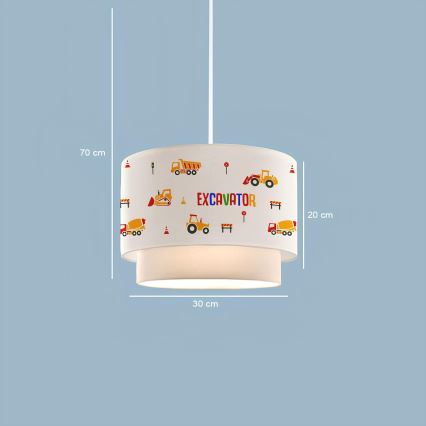 Lampadario per bambini CANDY 1xE27/40W/230V bianco/arancione