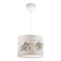 Lampadario per bambini CANDY 1xE27/40W/230V bianco/beige