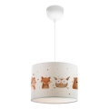 Lampadario per bambini CANDY 1xE27/40W/230V bianco/marrone