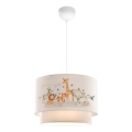 Lampadario per bambini CANDY 1xE27/40W/230V bianco/marrone