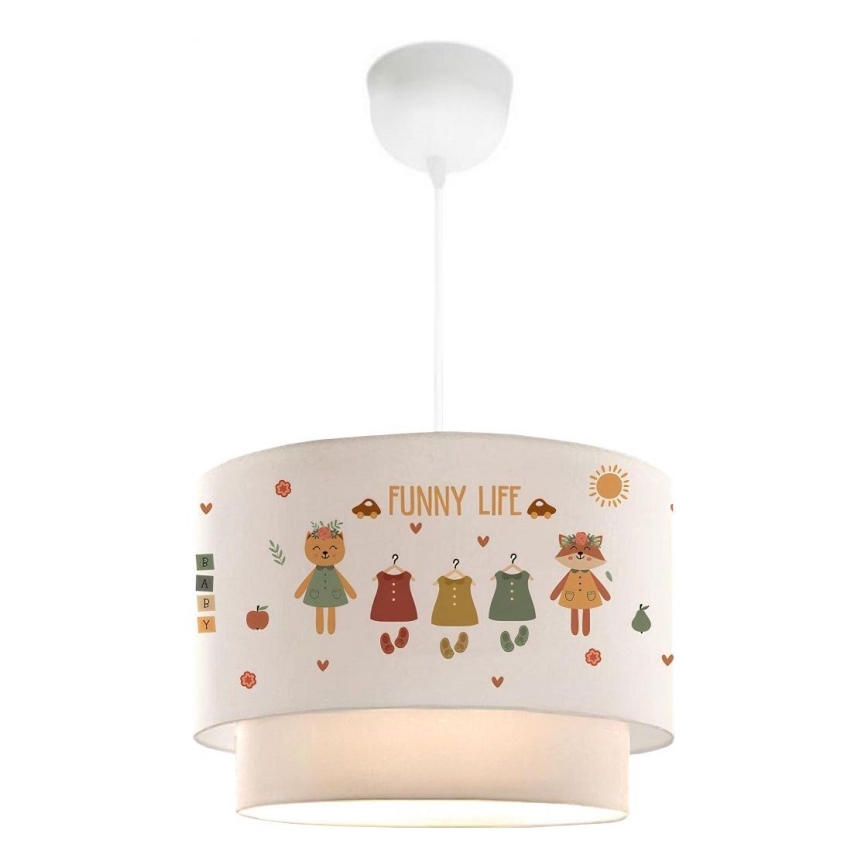 Lampadario per bambini CANDY 1xE27/40W/230V bianco/multicolore