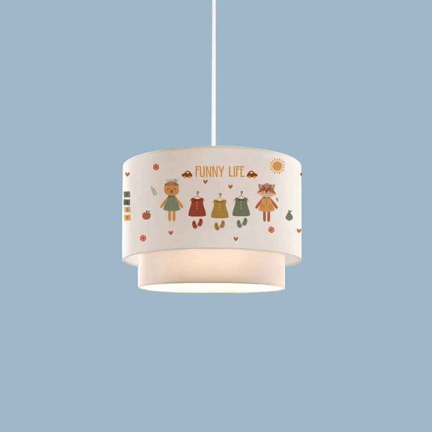 Lampadario per bambini CANDY 1xE27/40W/230V bianco/multicolore
