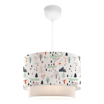 Lampadario per bambini CANDY 1xE27/40W/230V bianco/multicolore