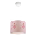 Lampadario per bambini CANDY 1xE27/40W/230V rosa