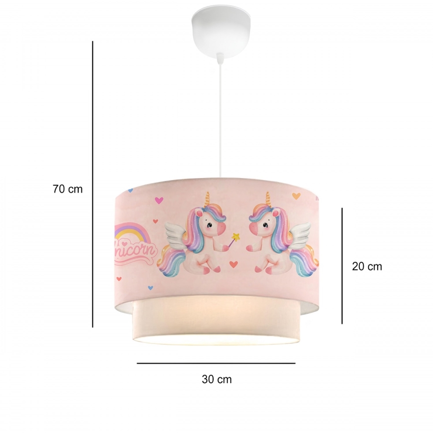 Lampadario per bambini CANDY 1xE27/40W/230V rosa