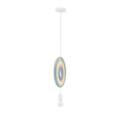 Lampadario per bambini con cavo HOOPS 1xE27/20W/230V diam. 27 cm multicolore