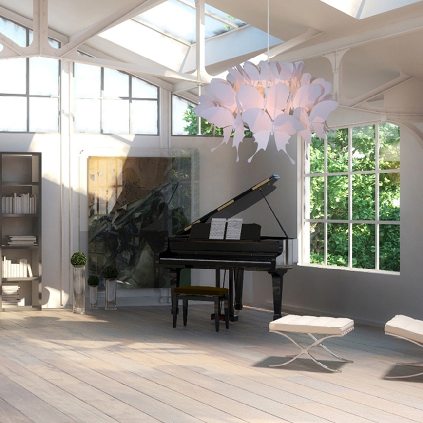 Lampadario per bambini FARFALLA 1xE27/60W/230V rosa