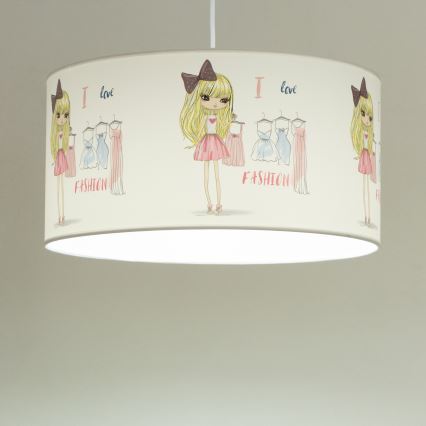 Lampadario per bambini GIRLS VIBES 1xE27/60W/230V Ø 40 cm Amo la moda