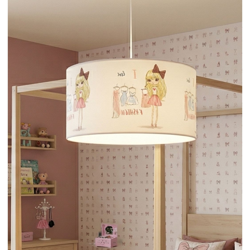 Lampadario per bambini GIRLS VIBES 1xE27/60W/230V Ø 40 cm Amo la moda