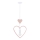Lampadario per bambini HEART 1xE27/20W/230V rosa/bianco