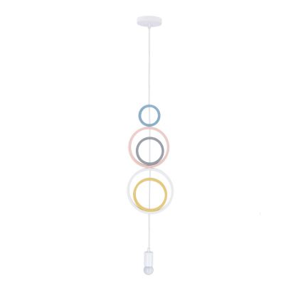 Lampadario per bambini HOOPS 1xE27/20W/230V diametro 19 cm multicolore