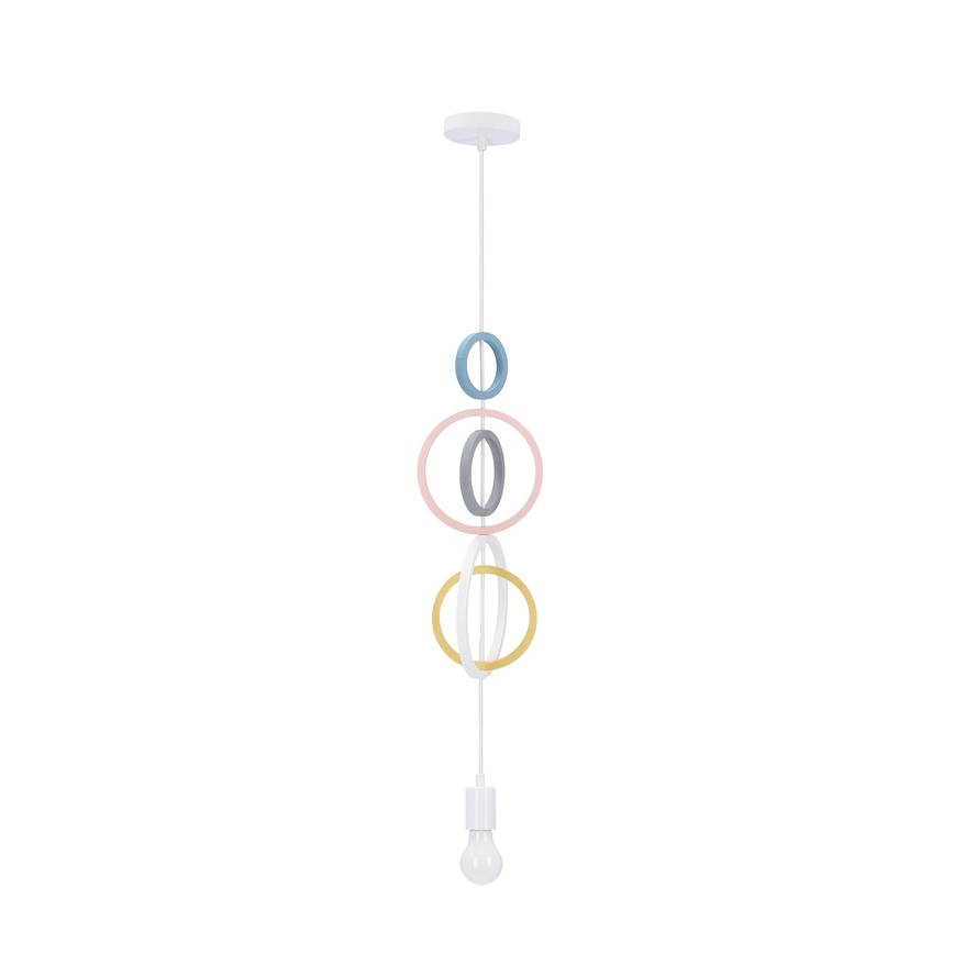 Lampadario per bambini HOOPS 1xE27/20W/230V diametro 19 cm multicolore