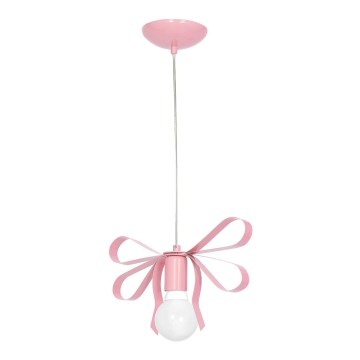 Lampadario per bambini NELA 1xE27/60W/230V rosa chiaro