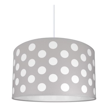 Lampadario per bambini PUNTINI grigio 1xE27/60W/230V