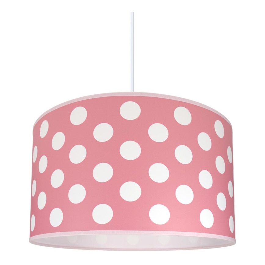 Lampadario per bambini PUNTINI rosa 1xE27/60W/230V