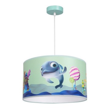 Lampadario per bambini su corda DOLPHIN 1xE27/60W/230V