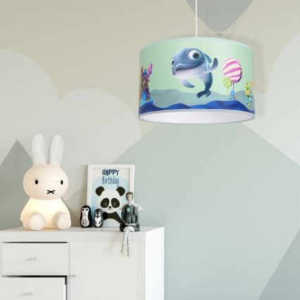 Lampadario per bambini su corda DOLPHIN 1xE27/60W/230V