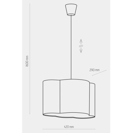 Lampadario per bambini su filo CLOUD 1xE27/25W/230V blu