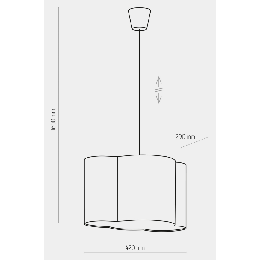 Lampadario per bambini su filo CLOUD 1xE27/25W/230V blu