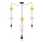 Lampadario per bambini TRIO 3xE27/20W/230V giallo/bianco/rosa