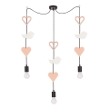 Lampadario per bambini TRIO 3xE27/20W/230V rosa/bianco