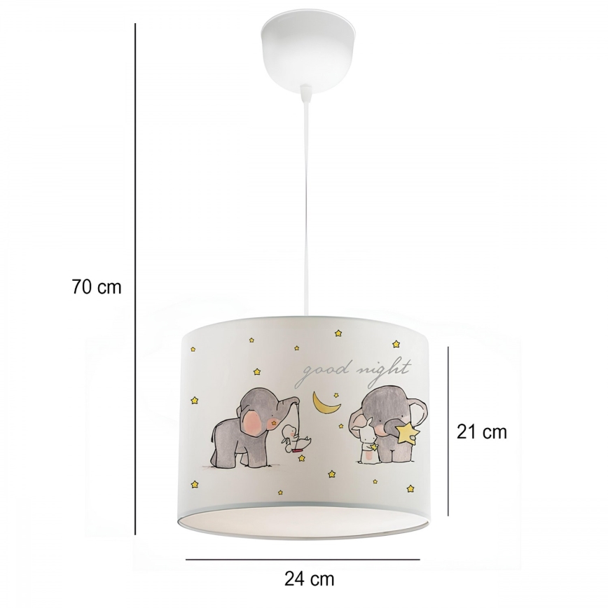 Lampadario per cameretta CANDY 1xE27/40W/230V bianco/beige