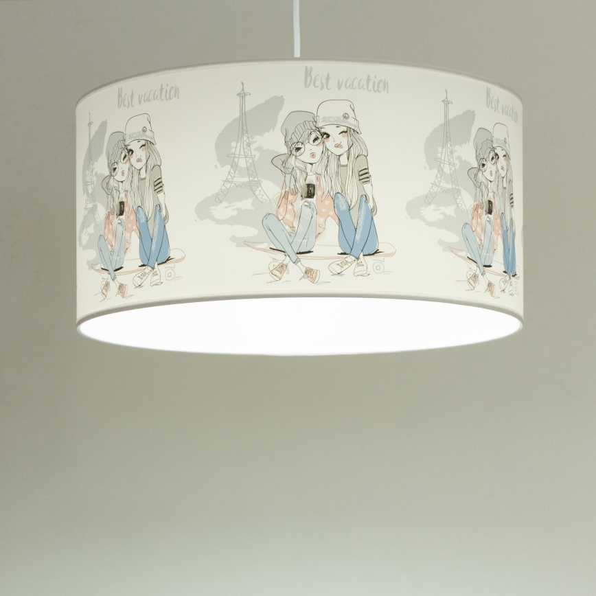 Lampadario per cameretta GIRLS VIBES 1xE27/60W/230V Ø 40 cm Paris