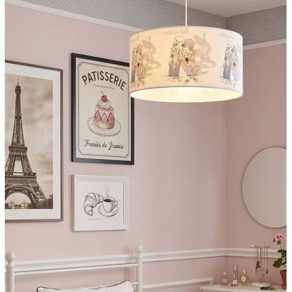 Lampadario per cameretta GIRLS VIBES 1xE27/60W/230V Ø 40 cm Paris