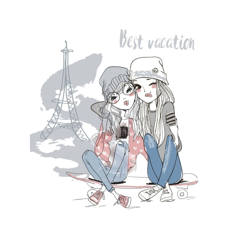 Lampadario per cameretta GIRLS VIBES 1xE27/60W/230V Ø 40 cm Paris