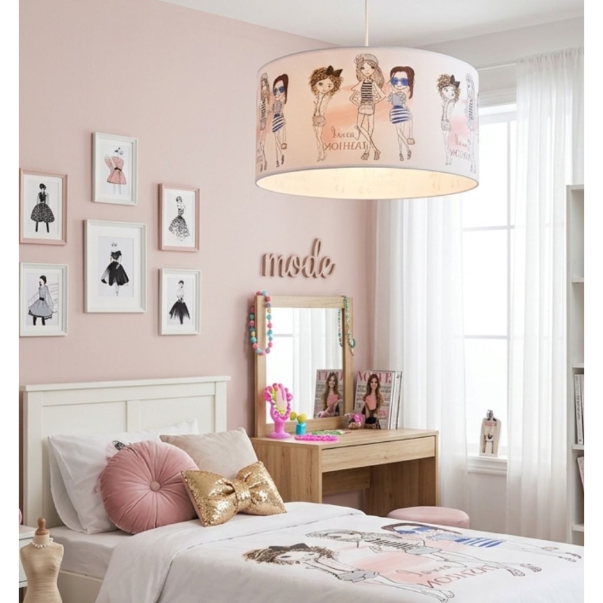 Lampadario per cameretta GIRLS VIBES 1xE27/60W/230V Ø 40 cm per ragazze