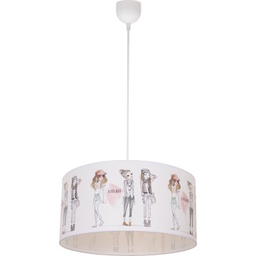 Lampadario per cameretta GIRLS VIBES 1xE27/60W/230V Ø 40 cm per ragazze