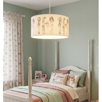 Lampadario per cameretta GIRLS VIBES 1xE27/60W/230V Ø 40 cm per ragazze