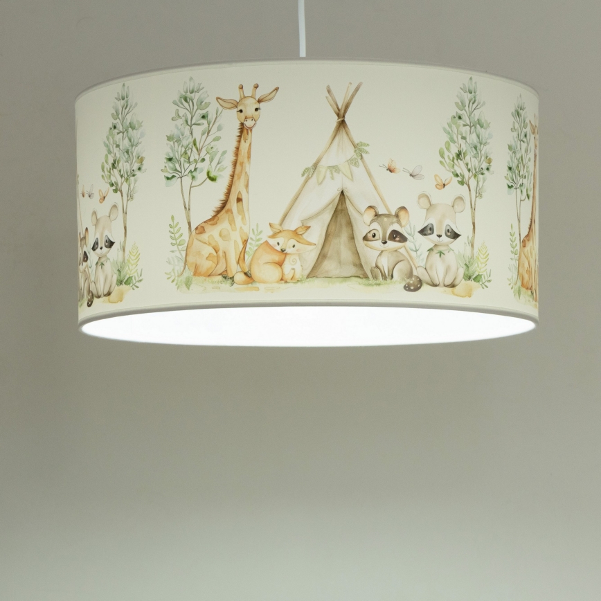 Lampadario per cameretta KIDS ROOM 1xE27/60W/230V Ø 40 cm a tema animali