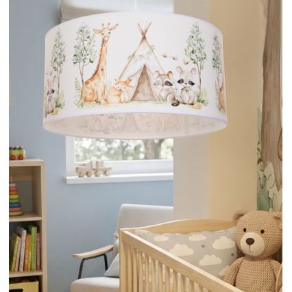 Lampadario per cameretta KIDS ROOM 1xE27/60W/230V Ø 40 cm a tema animali