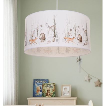 Lampadario per cameretta KIDS ROOM 1xE27/60W/230V Ø 40 cm con animaletti