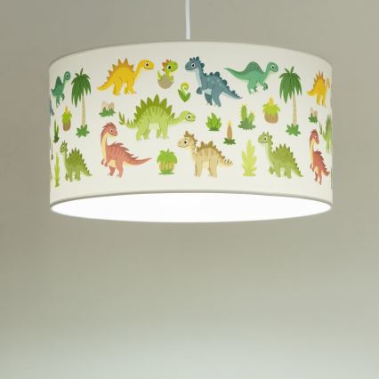 Lampadario per cameretta KIDS ROOM 1xE27/60W/230V Ø 40 cm dinosauro