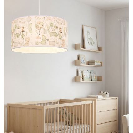 Lampadario per cameretta KIDS ROOM 1xE27/60W/230V Ø 40 cm dinosauro