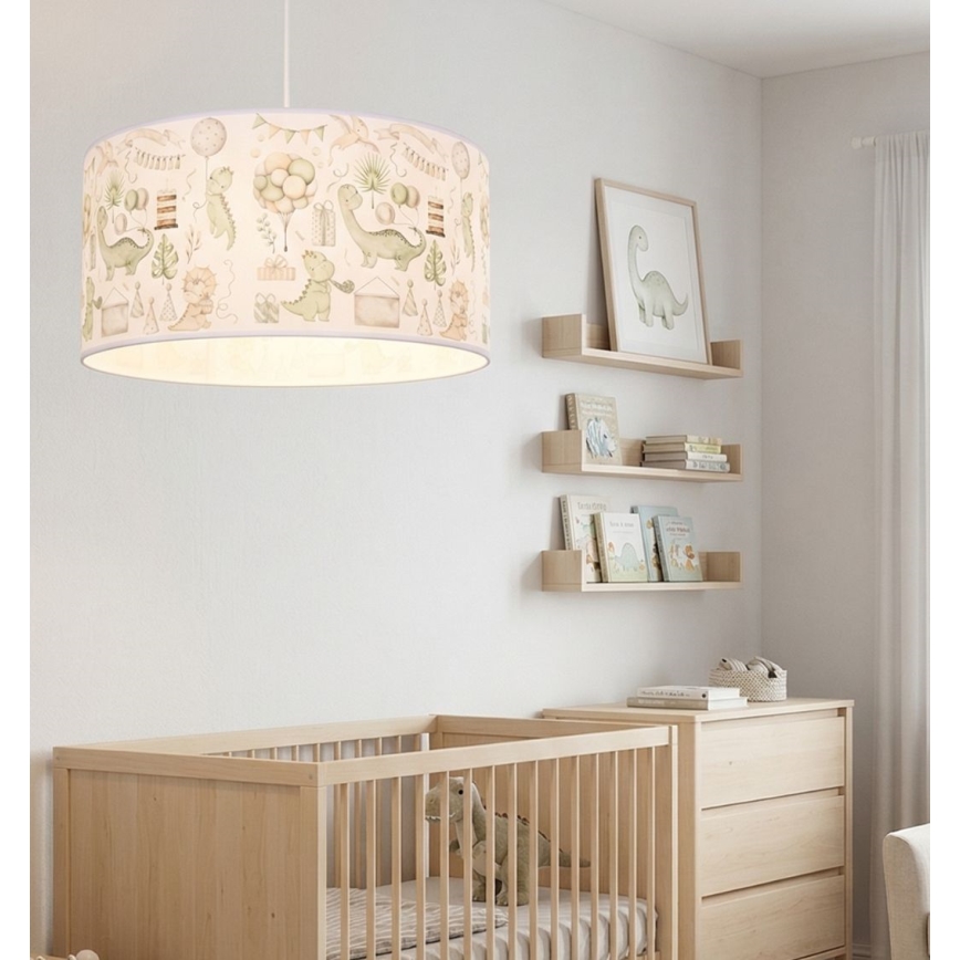 Lampadario per cameretta KIDS ROOM 1xE27/60W/230V Ø 40 cm dinosauro