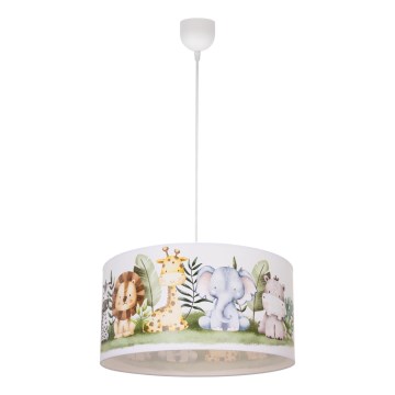 Lampadario per cameretta KIDS ROOM 1xE27/60W/230V Ø 40 cm giungla