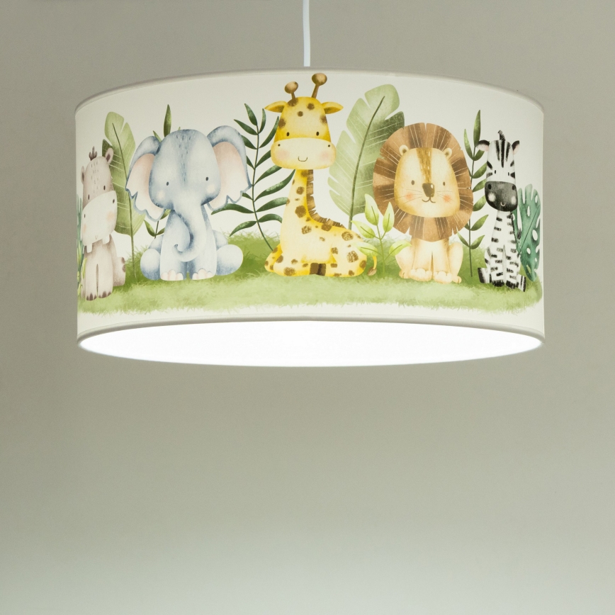 Lampadario per cameretta KIDS ROOM 1xE27/60W/230V Ø 40 cm giungla