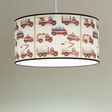 Lampadario per cameretta KIDS ROOM 1xE27/60W/230V Ø 40 cm tema pompieri