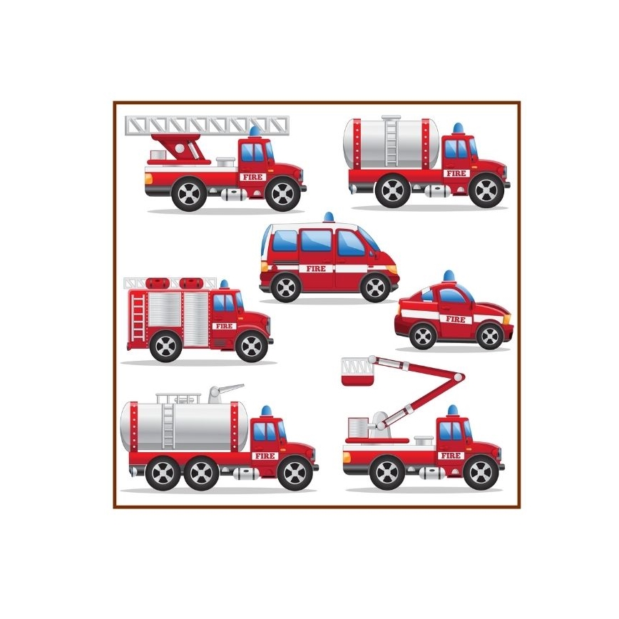 Lampadario per cameretta KIDS ROOM 1xE27/60W/230V Ø 40 cm tema pompieri