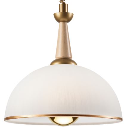 Lampadario regolabile CHIARA 1xE27/60W/230V beige/faggio