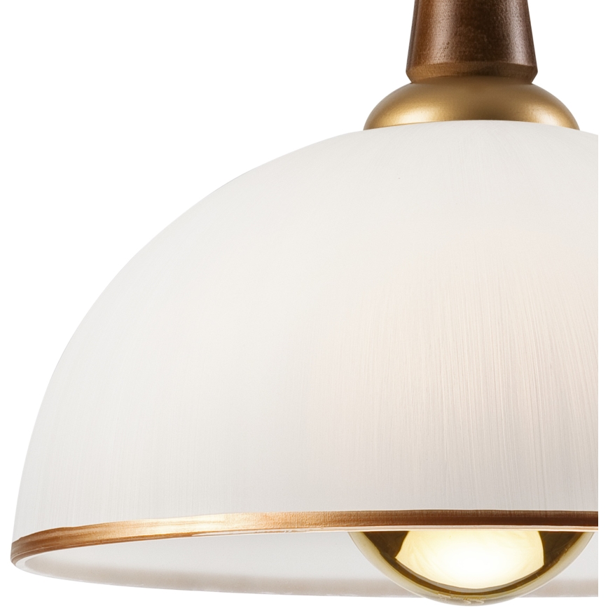 Lampadario regolabile CHIARA 1xE27/60W/230V marrone/faggio