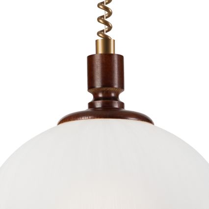 Lampadario regolabile RAMONA 1xE27/60W/230V beige/marrone scuro/pino