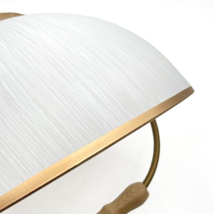 Lampadario regolabile RAMONA 1xE27/60W/230V marrone/bianco/rovere