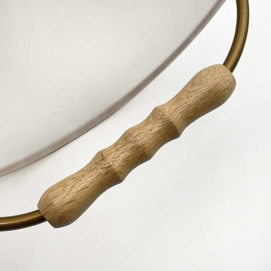 Lampadario regolabile RAMONA 1xE27/60W/230V marrone/bianco/rovere