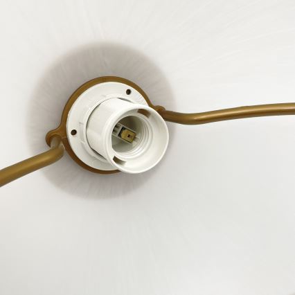 Lampadario regolabile RAMONA 1xE27/60W/230V marrone/bianco/rovere