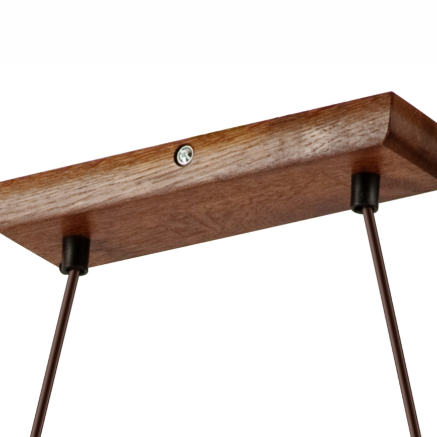 Lampadario sospeso a cavo AIDA 2xE27/60W/230V, Ø 35 cm, rovere/noce